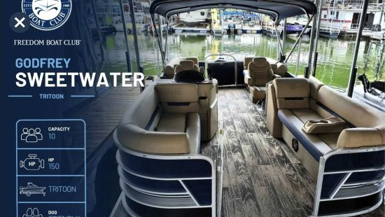 Freedom Boat Club reservation image for Breezy